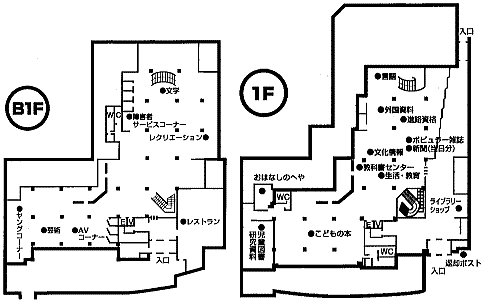 フロア平面図(地下1階と1階)